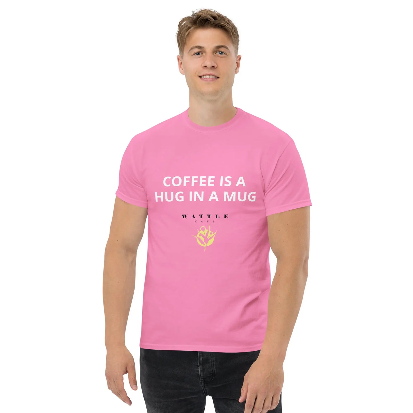 Men's classic tee - Coffee is a hug in a mug