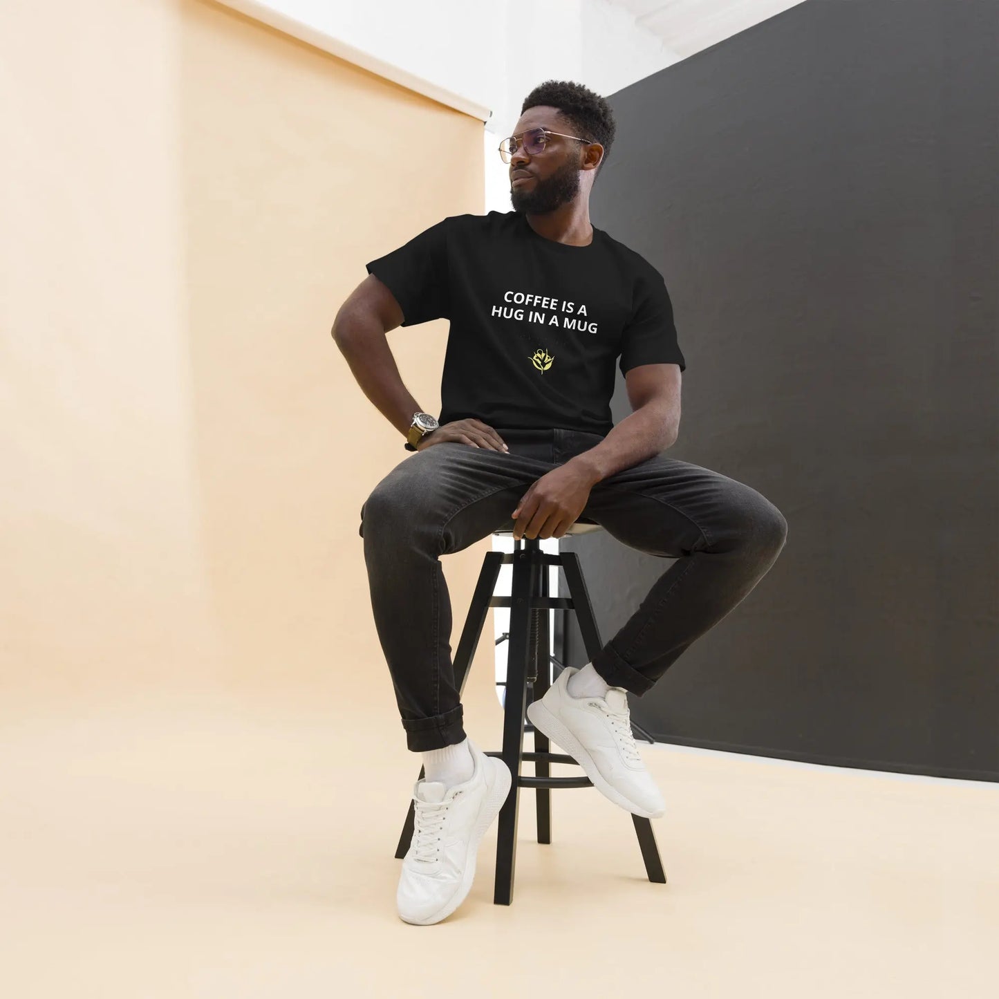 Men's classic tee - Coffee is a hug in a mug