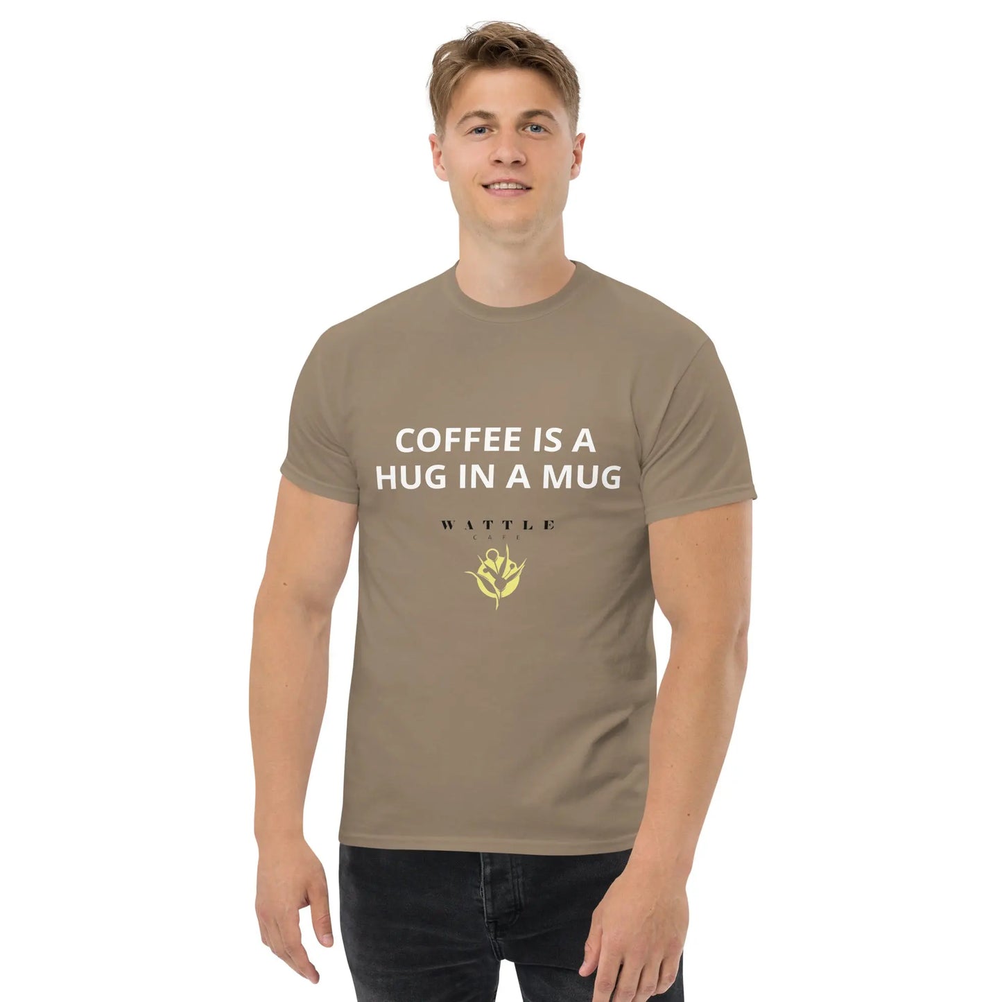 Men's classic tee - Coffee is a hug in a mug