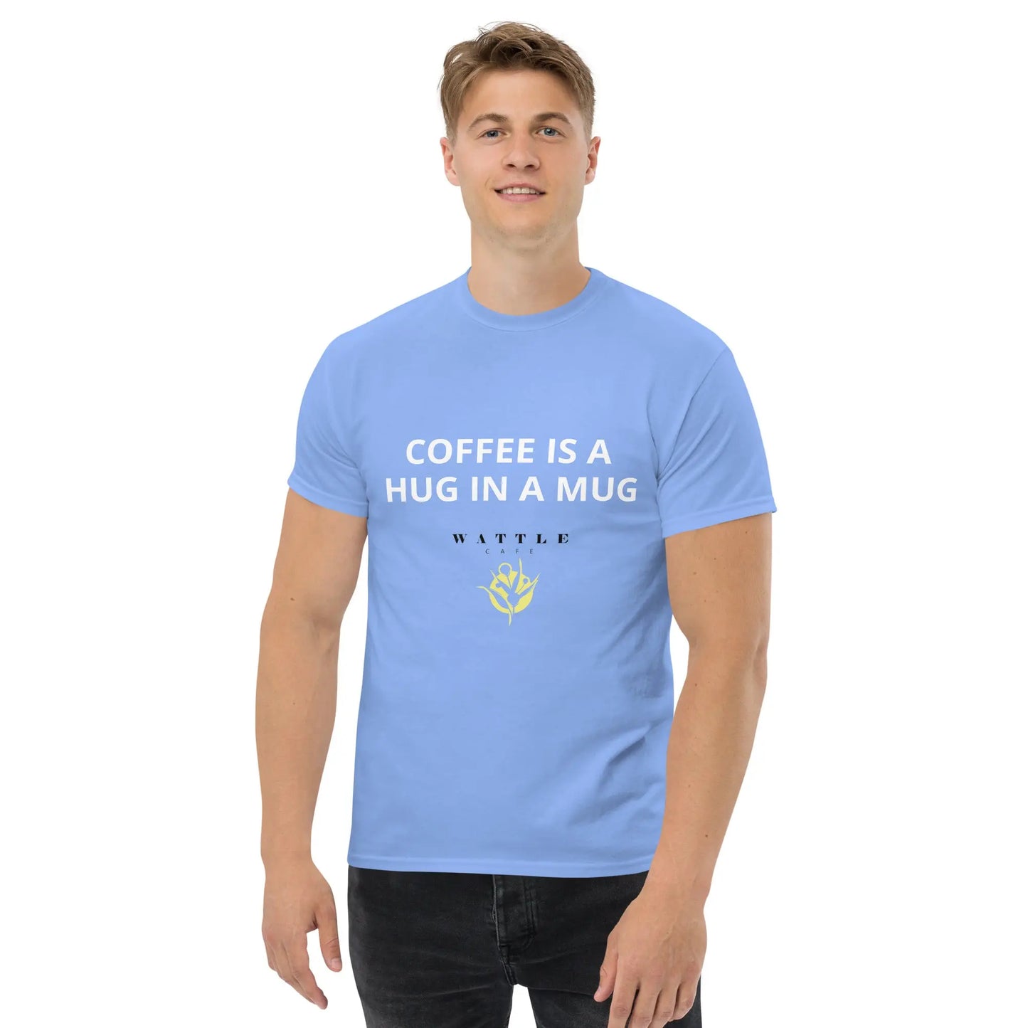 Men's classic tee - Coffee is a hug in a mug