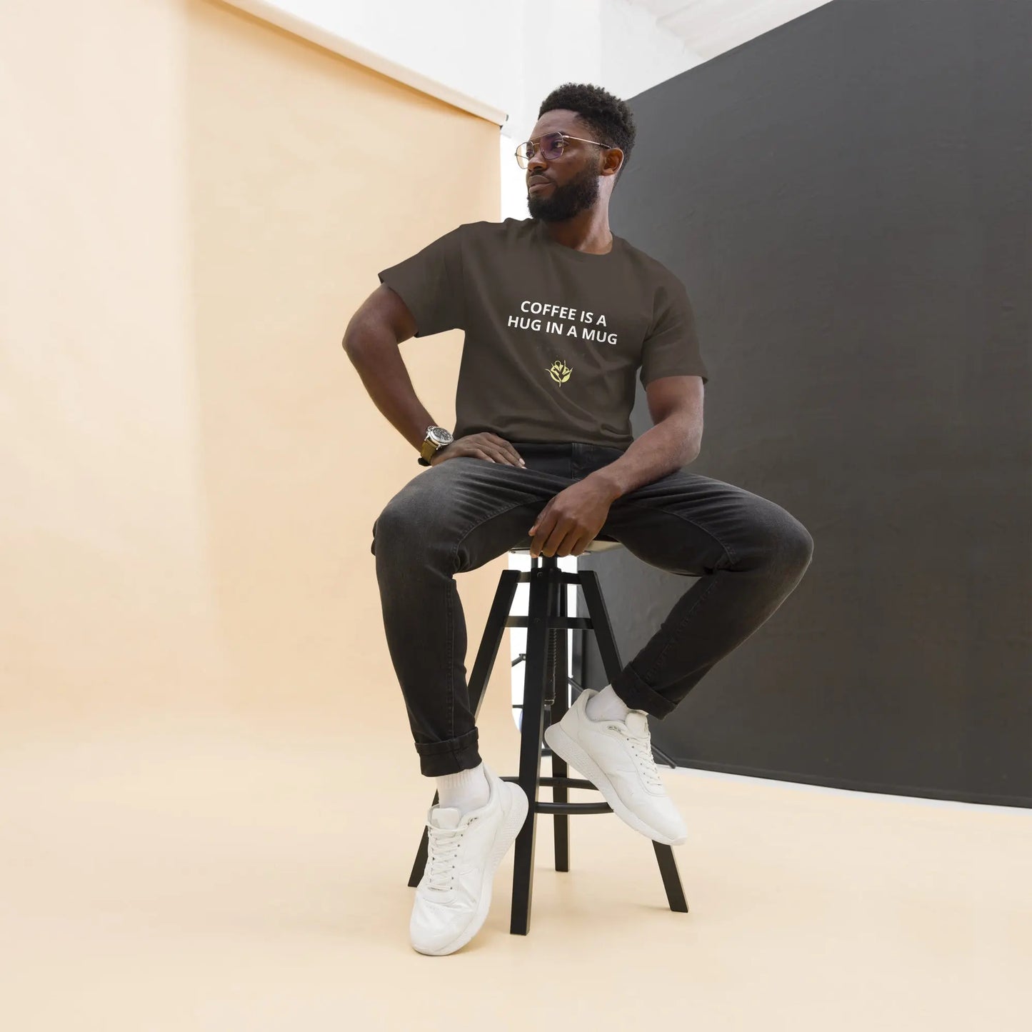 Men's classic tee - Coffee is a hug in a mug
