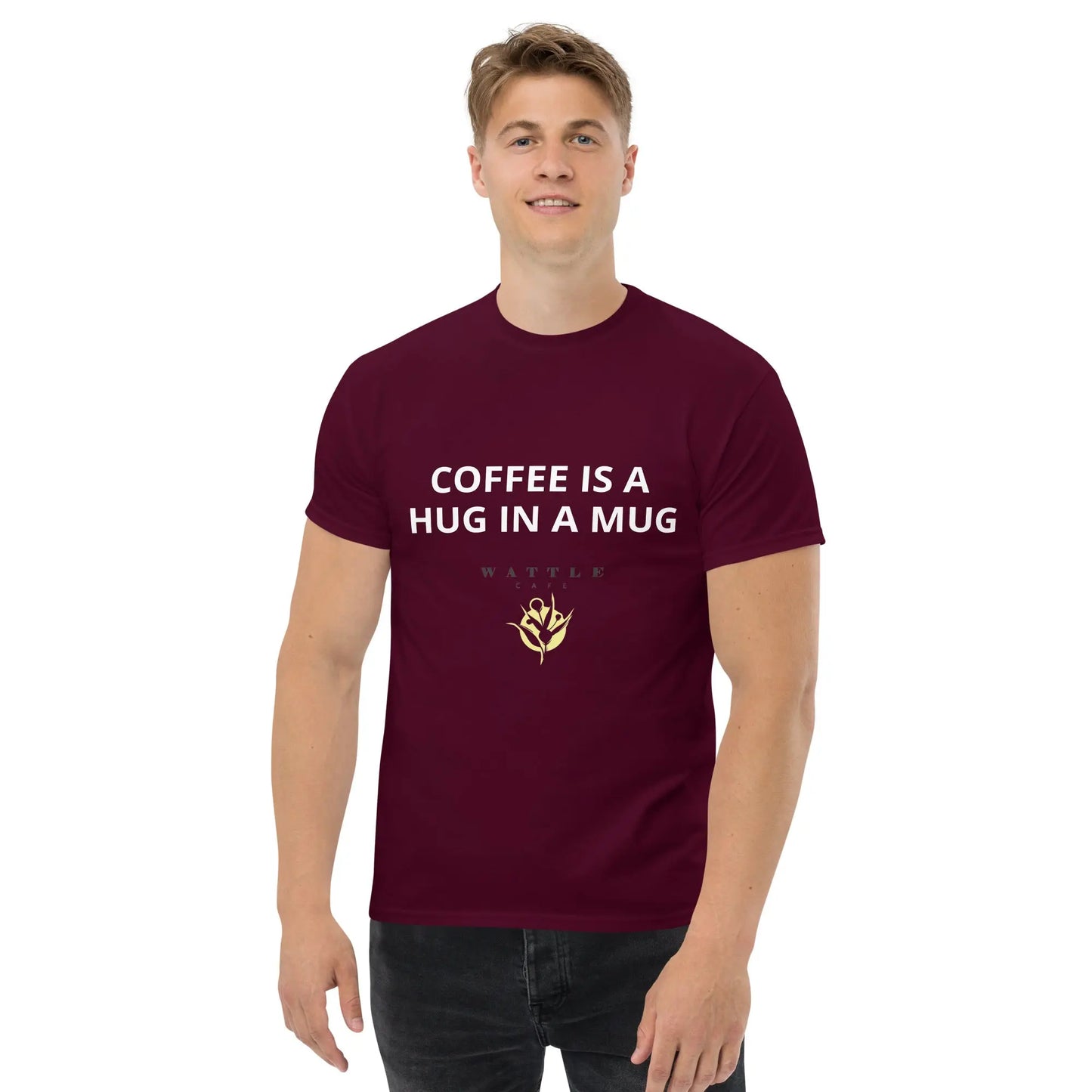 Men's classic tee - Coffee is a hug in a mug