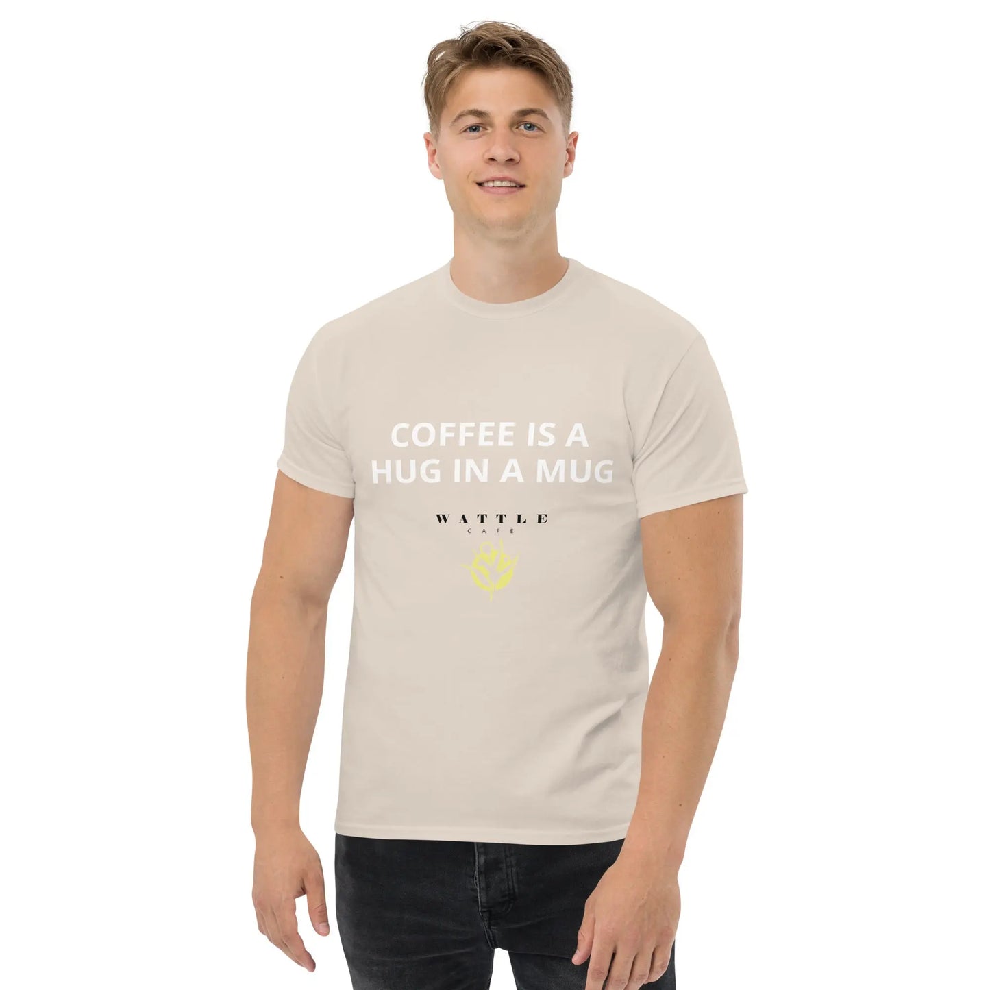 Men's classic tee - Coffee is a hug in a mug