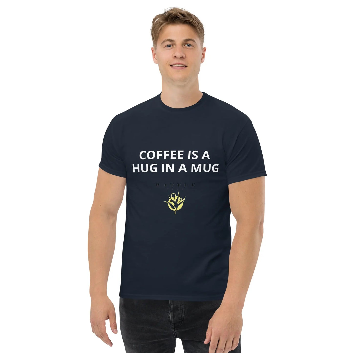 Men's classic tee - Coffee is a hug in a mug