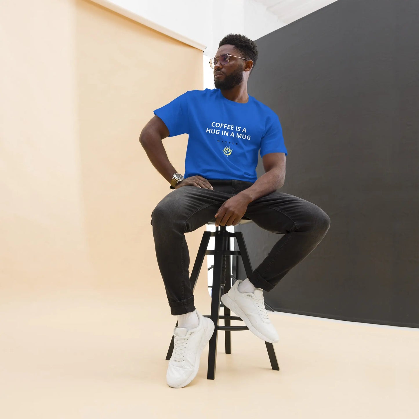 Men's classic tee - Coffee is a hug in a mug