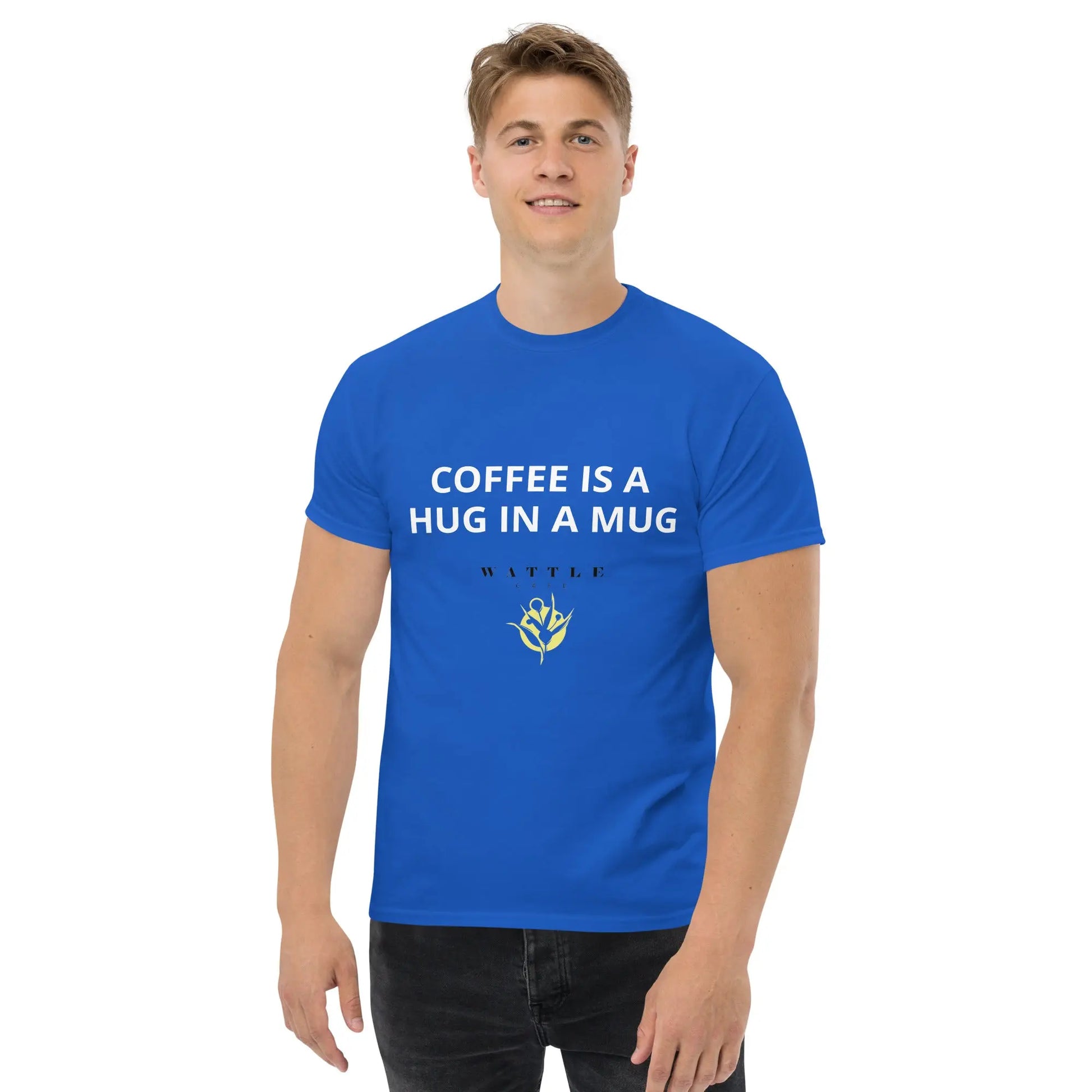Men's classic tee - Coffee is a hug in a mug Wattle Cafe