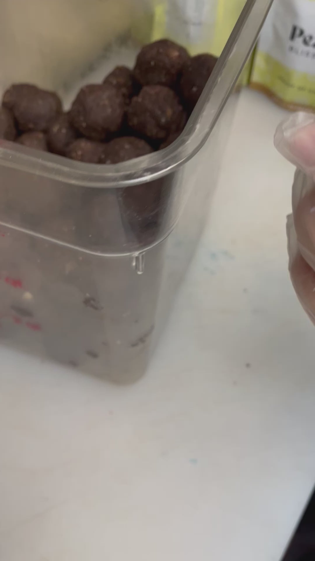 Packaging and making out Peanut Bliss Bites