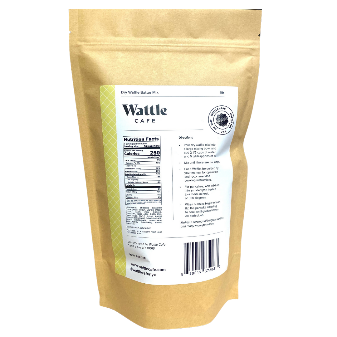 Regular Powdered Premade Waffle Batter Mix Wattle Cafe